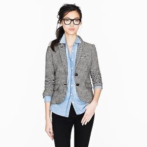 J.CREW ELBOW-PATCH SCHOOLBOY BLAZER IN HOUNDSTOOTH